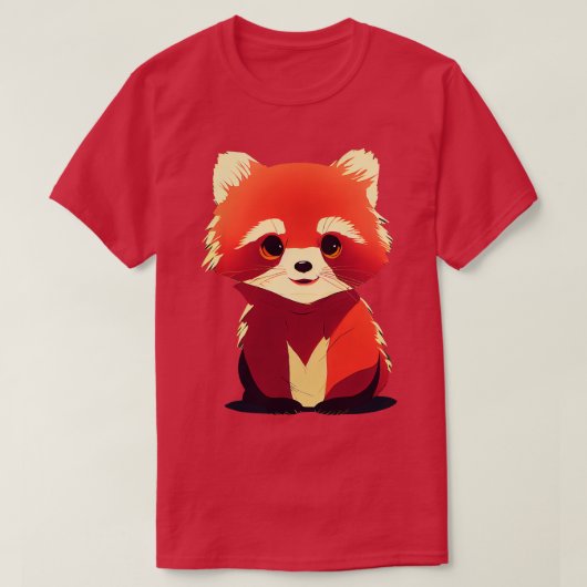 かわいい赤パンダ13 Tシャツ (デザイン正面)