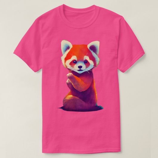 かわいい赤パンダ14 Tシャツ (デザイン正面)