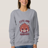 かわいい赤パンダ スウェットシャツ (正面)