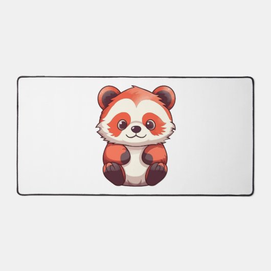 かわいい赤パンダ デスクマット (正面)