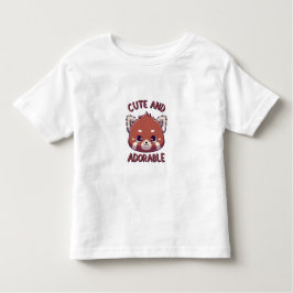 かわいい赤パンダ トドラーTシャツ