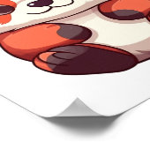 かわいい赤パンダ ポスター (角)