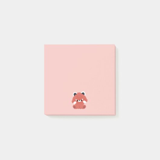 かわいい赤パンダ ポストイット (正面)