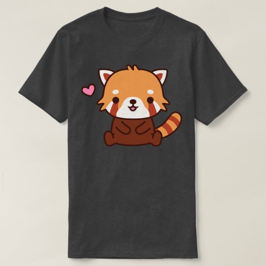 かわいい赤パンダ Tシャツ (デザイン正面)