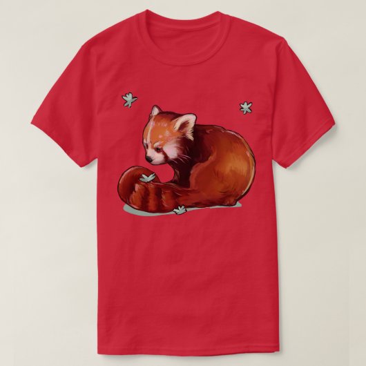かわいい赤パンダ Tシャツ (デザイン正面)