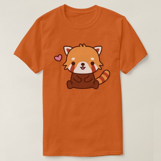 かわいい赤パンダ Tシャツ (デザイン正面)