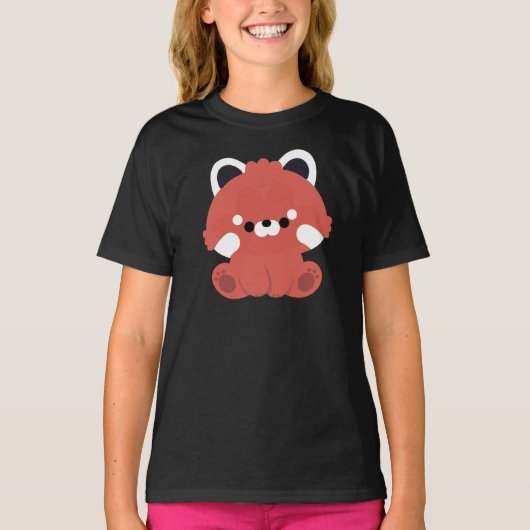 かわいい赤パンダ Tシャツ (正面)
