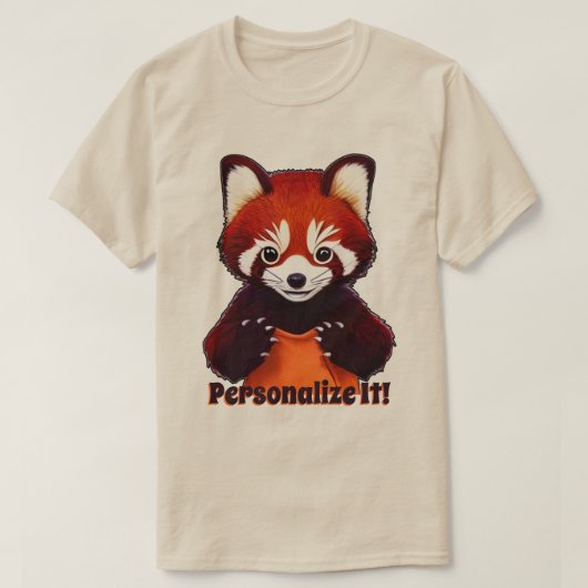 かわいい赤パンダTシャツ Tシャツ (デザイン正面)