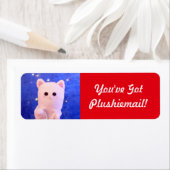 かわいい赤パーソナライズされたいスタイリッシュフォトメール ラベル (インサイチュ)