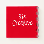 かわいい赤パーソナライズされた画集 ノートブック (裏面)