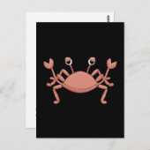 かわいい赤ビーチカニ漫画キャラクターデザイン ポストカード (正面/裏面)