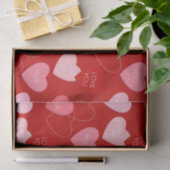 かわいい赤ピンクのキャンディーメッセージバレンタインデー 薄葉紙 (ギフト)