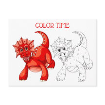 かわいい赤ピーチオレンジのドラゴンカラーリング活動