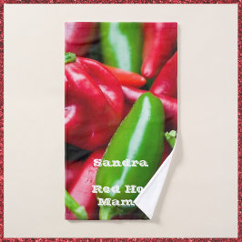 かわいい赤ホットママ バスタオルセット