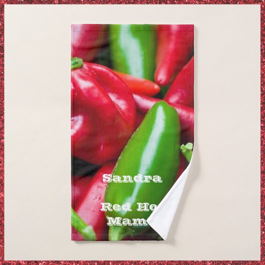 かわいい赤ホットママ バスタオルセット