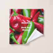 かわいい赤ホットママ バスタオルセット (ウォッシュタオル)