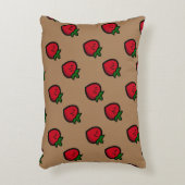 かわいい赤マンガベジタリアン アクセントクッション (正面(垂直))