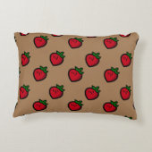 かわいい赤マンガベジタリアン アクセントクッション (裏面)