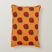 かわいい赤マンガベジタリアン アクセントクッション (裏面(縦))