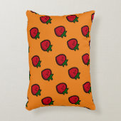 かわいい赤マンガベジタリアン アクセントクッション (正面(垂直))