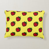 かわいい赤マンガベジタリアン アクセントクッション (裏面)