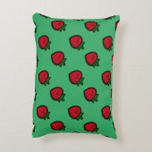 かわいい赤マンガベジタリアン アクセントクッション (裏面(縦))