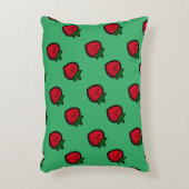 かわいい赤マンガベジタリアン アクセントクッション (正面(垂直))