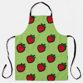 かわいい赤マンガベジタリアン エプロン (正面)