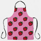 かわいい赤マンガベジタリアン エプロン (正面)