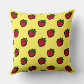 かわいい赤マンガベジタリアン クッション (裏面)