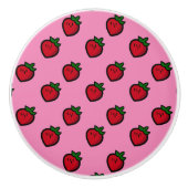 かわいい赤マンガベジタリアン セラミックノブ (正面)