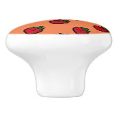 かわいい赤マンガベジタリアン セラミックノブ (側面)