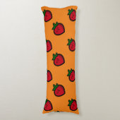 かわいい赤マンガベジタリアン ボディピロー (正面縦)