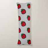 かわいい赤マンガベジタリアン ボディピロー (正面縦)