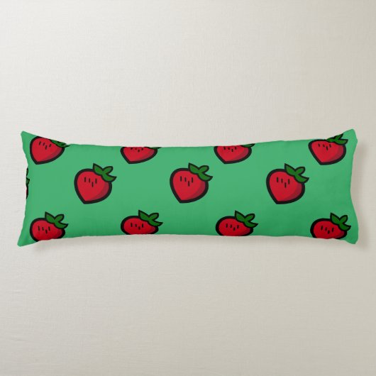 かわいい赤マンガベジタリアン ボディピロー (正面)