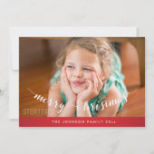 かわいい赤メリークリスマスカード シーズンカード (正面)