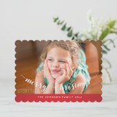 かわいい赤メリークリスマスカード シーズンカード (スタンド正面)