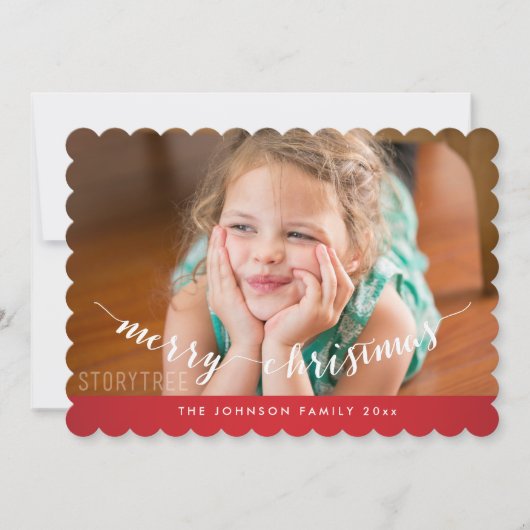 かわいい赤メリークリスマスカード シーズンカード (正面)