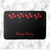 かわいい赤メリー球オーナメントクリスマス バスマット