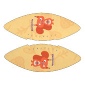 かわいい赤リス漫画イラストレーション アメリカンフットボール (パネル)