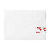 かわいい赤ロブスター動物のパターン ラップアラウンド宛名ラベル (裏面)