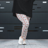 かわいい赤ヴィンテージカークリスマスパジャマパンツ レギンス