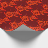 かわいい赤中国のラット紙カット新年誕生日W ラッピングペーパー (角)