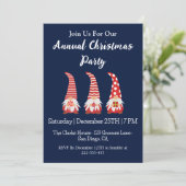 かわいい赤格言パーソナライズされたクリスマスパーティー 招待状 (スタンド正面)