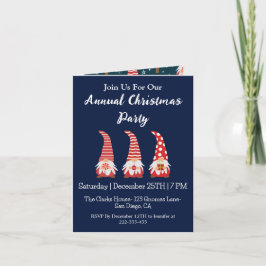 かわいい赤格言パーソナライズされたクリスマスパーティー 招待状