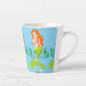 かわいい赤毛の人魚サンダー_コーブ カフェラテマグ (右)