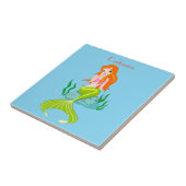 かわいい赤毛の人魚サンダー_コーブ タイル (側面)