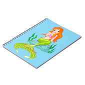 かわいい赤毛の人魚サンダー_コーブ ノートブック (左側)