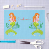 かわいい赤毛の人魚サンダー_コーブ 薄葉紙 (クラフト)