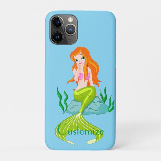かわいい赤毛の人魚サンダー_コーブ Case-Mate iPhoneケース (裏)